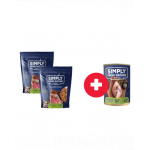 SIMPLY FROM NATURE Recompense caini, vita si prune 2 x 300g + conserva rata si morcov GRATIS