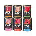 DOLINA NOTECI RAFI Mancare umeda pentru caini adulti, mix arome 24x400 g