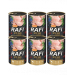 DOLINA NOTECI RAFI Quail hrana umeda caini, conserva cu prepelita 6x400 g