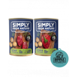 SIMPLY FROM NATURE Mix hrana caine, capra cu cartofi + cal cu cartofi 400 g x 12 buc + capac pentru conserve