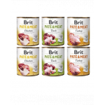 BRIT Pate&amp;Meat Mix arome de pasare 6x800 g pate caini