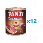 RINTI Singlefleisch Lamb Pure miel 12x800 g aliment caini, monoproteic