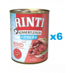 RINTI Kennerfleish Junior Beef 6x400 g conserve alimente catei, vita