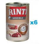 RINTI Sensible miel si orez 6x400 g conserve caini