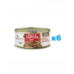 APPLAWS Taste Toppers Hrana umeda pentru caine, Tocana cu carne de vita, morcovi si mazare 6x156 g