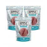 SIMPLY FROM NATURE Meat Strips Recompense caini, din carne de oaie si orez 3x80 g