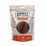 SIMPLY FROM NATURE Meat Strips din cal recompense caini 3x80 g