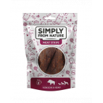 SIMPLY FROM NATURE Meat Strips Benzi carne vanat si canepa pentru caini 80 g