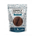 SIMPLY FROM NATURE Meat Strips Snack rata si mar pentru caini 80 g