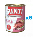 RINTI Kennerfleisch Veal carne de vitel 6x800 g hrana caine
