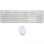Kit tastatura si mouse wireless Serioux Retro 9910WH, Alb
