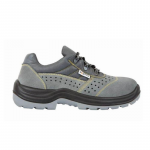Pantofi de Protectie PROTEK Marimea 41, Bombeu Metalic, Piele Spalt de Bovina, Gri