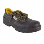 Pantofi de Protectie PROTEK Marimea 43, Bombeu Metalic, Piele de Bovina Hidrofobizata, Negru/Galben