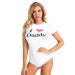 Body pentru femei I love daddy roz L