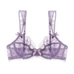 Sutien Bardot din dantela pentru femei violet 70A