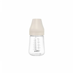 Biberon PA anticolici premium cu tetina S, crem (160 ml)