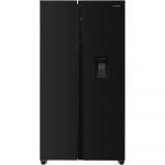 Side by Side Heinner HSBS-H439NFBKWDE++, Full No Frost, Compresor Inverter, Smart, Eco, 439 l, 177 cm, Negru