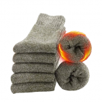Set 5 perechi de șosete de iarnă pentru bărbați femei șosete calde de lână șosete de schi unisex mărimea 38-45 verde