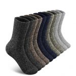Set 5 perechi de șosete de iarnă pentru bărbați femei șosete calde de lână șosete de schi unisex mărimea 39-47 1