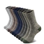 Set 5 perechi de șosete de iarnă pentru bărbați femei șosete calde de lână șosete de schi unisex mărimea 39-47 4