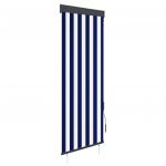 vidaXL Jaluzea tip rulou de exterior, albastru și alb, 60 x 250 cm