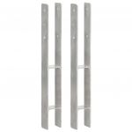 vidaXL Ancore de gard, 2 buc., argintiu, 7x6x60 cm, oțel galvanizat