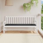 vidaXL Pernă de bancă de grădină, negru, 180x50x3 cm, textil oxford