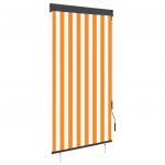 vidaXL Jaluzea tip rulou de exterior, alb și portocaliu, 80 x 250 cm