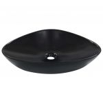 vidaXL Chiuvetă de baie, negru, 58,5x39x14 cm, ceramică