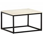 vidaXL Măsuță de cafea alb 60x60x35 cm piatră naturală aspect marmură