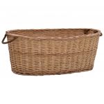 vidaXL Coș lemne foc cu mânere de transport natural 88x57x34 cm salcie