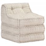 vidaXL Fotoliu puf modular, bej, material textil