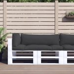 vidaXL Perne de paleți, 3 buc., negru, material textil