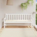 vidaXL Pernă bancă de grădină, alb crem, 180x50x7 cm, textil oxford