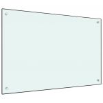 vidaXL Panou antistropi de bucătărie, alb, 90x60 cm, sticlă securizată