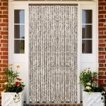vidaXL Perdea pentru insecte, gri taupe și alb, 100 x 220 cm, chenille