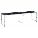 vidaXL Masă de joc cu bere tip ping pong, pliabilă, negru, 240 cm