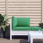 vidaXL Perne pentru canapea din paleți, 3 buc., verde, textil