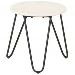 vidaXL Măsuță de cafea alb 40x40x40 cm piatră naturală aspect marmură