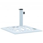 vidaXL Suport de umbrelă, alb, 12 kg, fontă, 49 cm