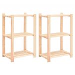 vidaXL Etajere cu 3 niveluri, 2 buc., 60x38x90 cm, pin masiv, 150 kg