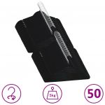 vidaXL Set de umerașe anti-alunecare, 50 buc., negru, catifea