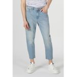 Blugi crop cu croiala conica Lucas