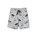 Pantaloni scurti sport de bumbac cu imprimeu - Albastru aqua - Gri