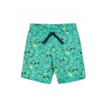Pantaloni scurti sport de bumbac cu imprimeu - Verde deschis