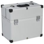 vidaXL Cutie de scule, argintiu, 38 x 22,5 x 34 cm, aluminiu