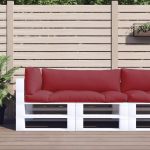 vidaXL Perne de paleți, 3 buc. roșu, material textil