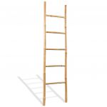 vidaXL Scară pentru prosoape cu 5 trepte, bambus, 150 cm