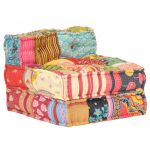 vidaXL Fotoliu puf modular, model petice, material textil