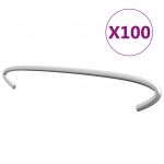 vidaXL Cârlige pentru gabioane, 100 buc., oțel galvanizat, 20 cm